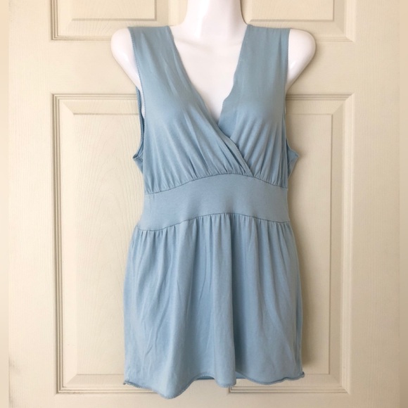 Paul & Joe for Target Sleeveless V-Neck Knit Top Light Blue Size Large - Picture 1 of 8